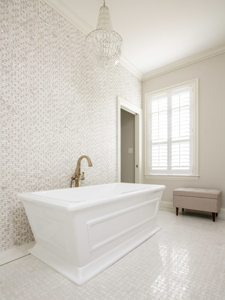Interiors photography of remodeled bathroom